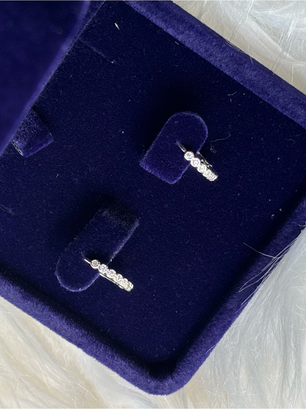 925 Silver Crystal Hoop Earrings